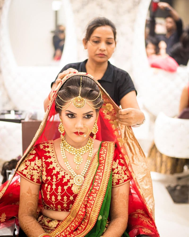 Party hair styling, elegant waves and curls