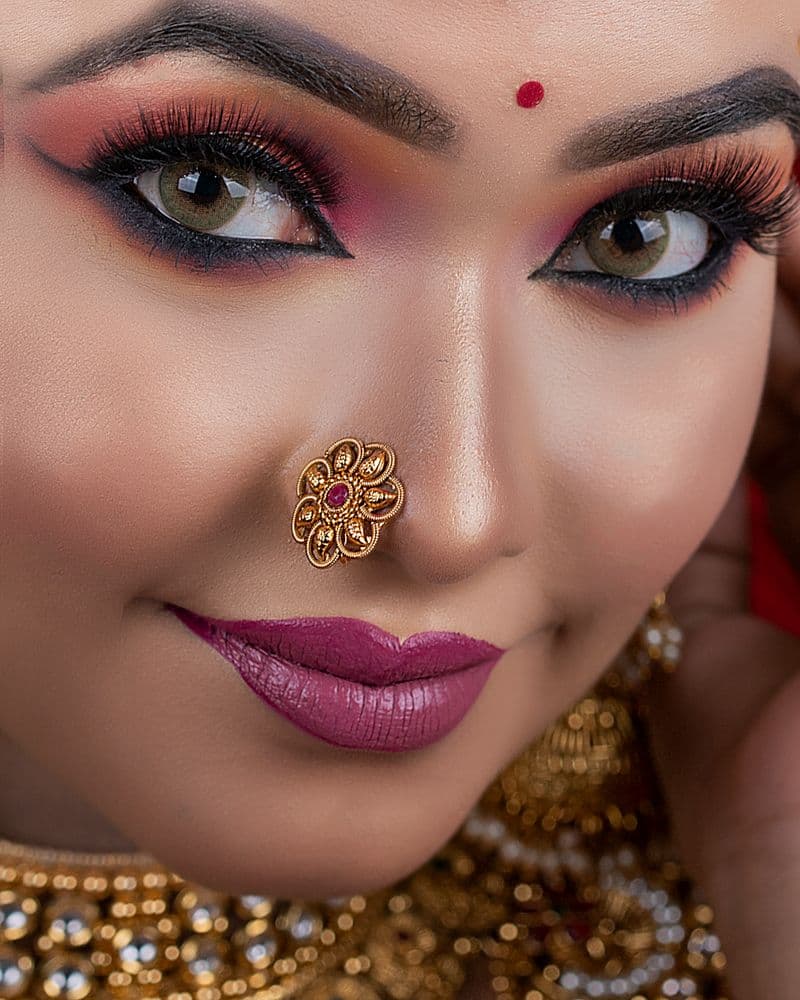 Engagement ceremony makeup, soft glow look